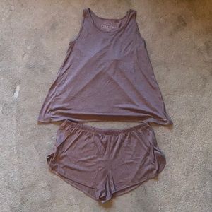 Soft, Purple, large, Calvin Klein sleepwear, tank top & shorts.